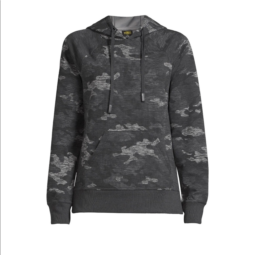 Athletic Works Womens Hoodie Size 20 Black Gray Camouflage New
